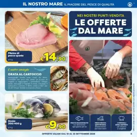 Volantino Despar Pagina 5: Filetto di pesce spada €14,90, Orate €9,90