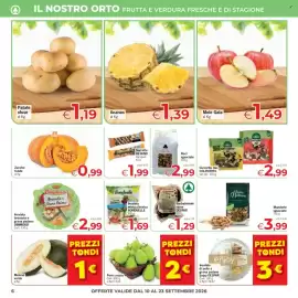 Volantino Despar Pagina 6: Zucche tonde €0,99, Ananas €1,39