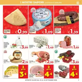 Volantino Despar Pagina 7: Prosciutto crudo di Parma €2,99, Formaggio Dolcesardo Arborea €1,09