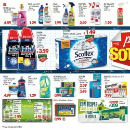 Volantino Despar Pagina 20: Finish cura lavastoviglie limone €4,99, Spontex Spugnette €0,99