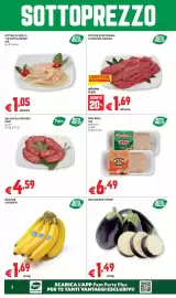 Volantino Pam Pagina 2: Fettine di pollo 'Le sottilissime' AIA €1,05, Fettine sceltissime di bovino adulto €1,69