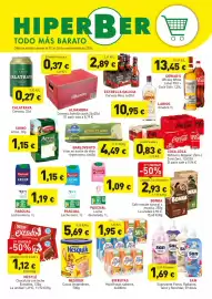 Catálogo Hiperber Página 1: San Suavizante Floral, Radiante, Talco y Recordar €1,69, Bifrutas multifrutassabores €1,95
