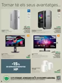 Catálogo El Corte Inglés semana 37 Página 6: Hp - monitor gaming €429,99, Asus - ordinador de taula €649,00