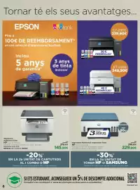 Catálogo El Corte Inglés semana 37 Página 8: Epson - et-3956 €349,90, Hp - impressora multifunción 6 empenable tinta €229,90