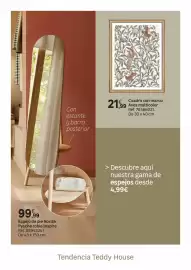 Catálogo Leroy Merlin Página 57: Nordik - espejo de pie pysche roble inspire €99,99, Cuadro con marco aves multicolor €21,99