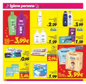 Volantino Iper Super Conveniente Pagina 20: Ren Pannolini Junior €3,99, Ren Detergente intimo delicato/fresh €1,29