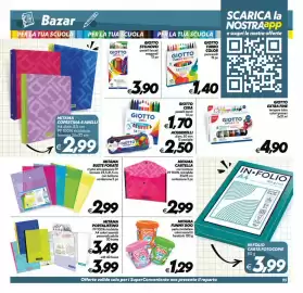 Volantino Iper Super Conveniente Pagina 25: Mitama cartella €2,99, Giotto pastelli laccati esagonali €3,90