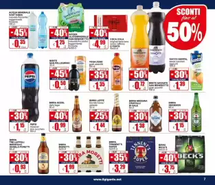 Volantino Il Gigante Pagina 7: Acqua minerale Sant'Anna €0,35, Birra Tennent's Super €3,29