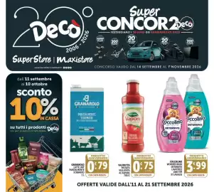 Volantino Deco Superstore Pagina 1: Coccolino Wonder Wash Detersivo Lavatrice €3,99