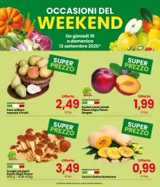 Volantino Eurospar Pagina 2: Zucca Violina butternut €0,99, Susine rosse tonde Passo Dopo Passo Despar €1,99