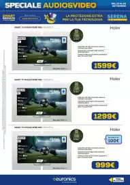 Volantino Euronics Pagina 14: SMART TV MiniLED SERIE M92 Haier €1.599,00, Smart TV MiniLED Serie M92 Haier €1.299,00
