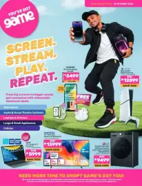 Game catalogue Page 1: CHUWI 14" Corebook i3 Processor €5.999,00, SAMSUNG 75" Mini-LED Smart TV €13.999,00