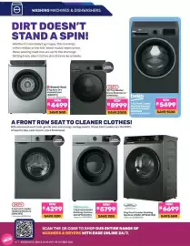 Game catalogue Page 14: Bennett Read 8 kg Aero Dry Vented Dryer €4.499,00, DEFY 10/7 kg Washer Dryer SteamCure €8.999,00