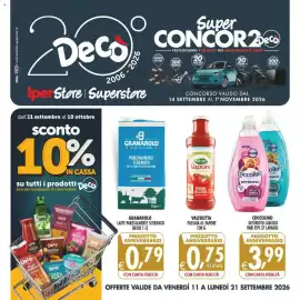 Volantino Deco Iperstore Pagina 1: Coccolino Detersivo Liquido €3,99, Granarolo latte parzialmente scremato €0,79