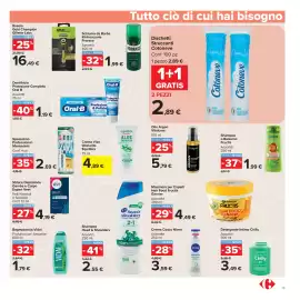 Volantino Carrefour Market Pagina 19: Spazzolino Professional Mentadent €2,69, Bagnodoccia Vidal €1,79