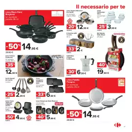 Volantino Carrefour Market Pagina 27: Linea Home Teglie per friggitrice ad aria €4,95, Caffettiera 3 Tazze in Alluminio €6,99