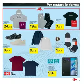 Volantino Carrefour Market Pagina 29: Felpa Kappa €24,99, Running uomo donna €9,99