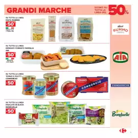Volantino Carrefour Market Pagina 3: Insalate in busta Bonduelle, Impanati formato famiglia Aia