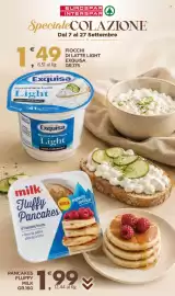 Volantino Eurospar Pagina 6: FIOCCHI DI LATTE LIGHT EXQUISA GR.175 €1,49, PANCAKES FLUFFY €1,99