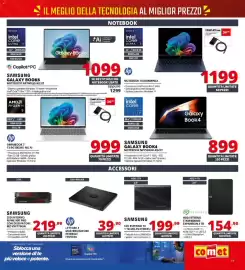 Volantino Comet Pagina 11: Hp NOTEBOOK 14-KA0000NLX €1.199,00, Samsung Galaxy Book4 Notebook €899,00