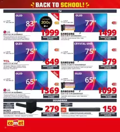 Volantino Comet Pagina 22: LG OLED TV 83" 4K OLED83B6ELB €1.999,00, Samsung OLED TV 4K 77" €1.499,00