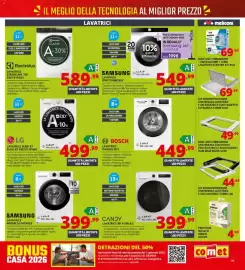 Volantino Comet Pagina 29: Electrolux Lavatrice Steamcare 700 €589,99, Lavatrice Serie R7 AI DD R7 F4R7011TSWG €499,99