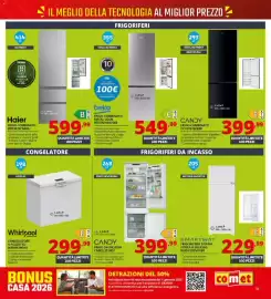 Volantino Comet Pagina 33: Smartway frigorifero doppia porta a incasso €229,99, Haier frigo combinato HTR3620CNMG €599,99