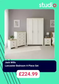 Studio catalogue Page 5: Jack Wills Lancaster Bedroom 4-Piece Set €224,99