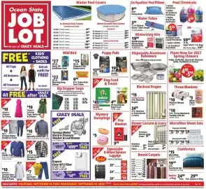 Ocean State Job Lot flyer week 37 Page 1: Men's Specialty Store Tops €10,00, Canada Gear Dresses, Skirts, Tops & Pants €10,00