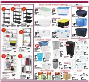 Ocean State Job Lot flyer week 37 Page 13: 120 Quart Wheeled Gasket Tote €29,99, 5-Tier Heavy-duty Adjustable €99,99