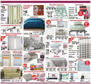 Ocean State Job Lot flyer week 37 Page 7: Microfiber Comforters €15,00, Elsewhere Online Curtains €24,99