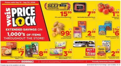 Weis Markets weekly ad Page 1