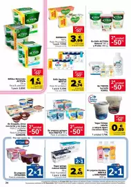 Folleto Carrefour Página 24: Carrefour Extra Yogur Griego natural o natural ligero €0,89, Olkos yogur griego natural €2,45