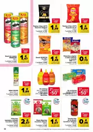 Folleto Carrefour Página 32: Pipas Gigantes Carrefour Classic €1,07, Doritos Tex-Mex €1,49