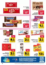 Folleto Carrefour Página 46: Kinder Chocolate €2,24, Valor cacao soluble 100% puro natural €5,09