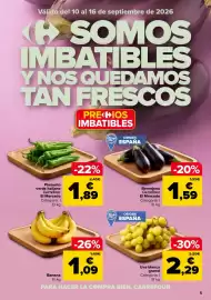 Folleto Carrefour Página 5: Carrefour el mercado - berenjena €1,59, Uva blanca granel €2,29