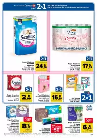 Folleto Carrefour Página 65: Scottex papel de cocina Jumbo €2,99, Scottex Original €16,39