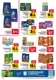 Folleto Carrefour Página 68: Felix Fantastic o Sensations €3,79, Brekkies Alimento seco para perros Buey o Pollo €18,20