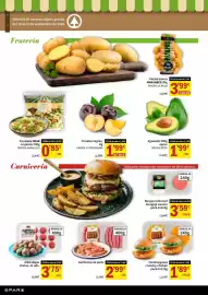 Folleto SPAR Página 2: Origen - ciruelas negras €1,99, Burguer entrecot de aguja vacuno €3,59