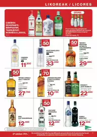 Catálogo El Corte Inglés Página 21: Tomatin whisky single malt €27,79, Jack Daniel's Tennessee, Honey, Fire o Apple €22,95