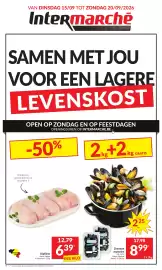 Intermarché folder week 38 Pagina 1: Zeeuwse mosselen €8,99, Kipfilets €6,39