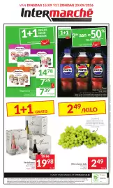 Intermarché folder week 38 Pagina 14: Vin de France Les Floriandes €19,98, Witte druiven Italia €2,49