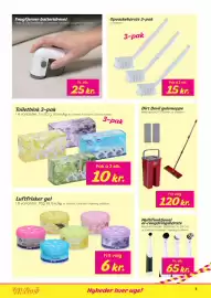 Hi five tilbudsavis uge 37 Side 5: Opvaskebørste 3-pak €15,00, Fnujfjerner batteridrevet €25,00