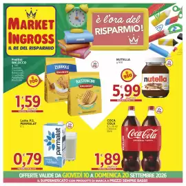Volantino Market Ingross Pagina 1: Zuppole Balocco €1,59, Latte P.S. Parmalat €0,79