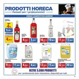 Volantino Docks Cash&Carry Pagina 25: Sambuca Molinari €16,31, Detergente Liquido Lavastoviglie Cloroattivo HPS €13,03