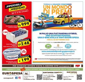 Volantino Eurospesa Pagina 12: Susine lunghe minicollo €2,48, Fesa di tacchino a fettine confezione famiglia €9,99
