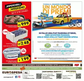 Volantino Eurospesa Pagina 12: Susine lunghe minicollo €2,48, Fesa di tacchino a fettine confezione famiglia €9,99