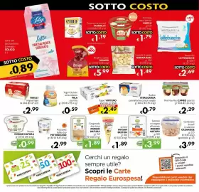 Volantino Eurospesa Pagina 4: Gorgonzola DOP MONDO NATURA €1,89, Latte parzialmente scremato Soligo €0,89
