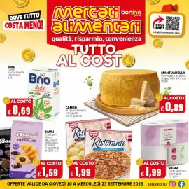 Volantino Mercati Alimentari Pagina 1: Carta igienica decor.prof. Sigma €1,99, Brio Latte parzialmente scremato €0,69