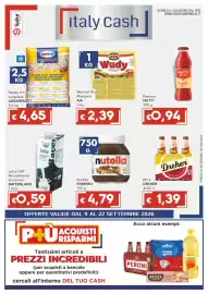 Volantino Italy Cash Pagina 1: Nutella FERRERO €4,79, Würstel Wudy Maxipack AIA €2,39